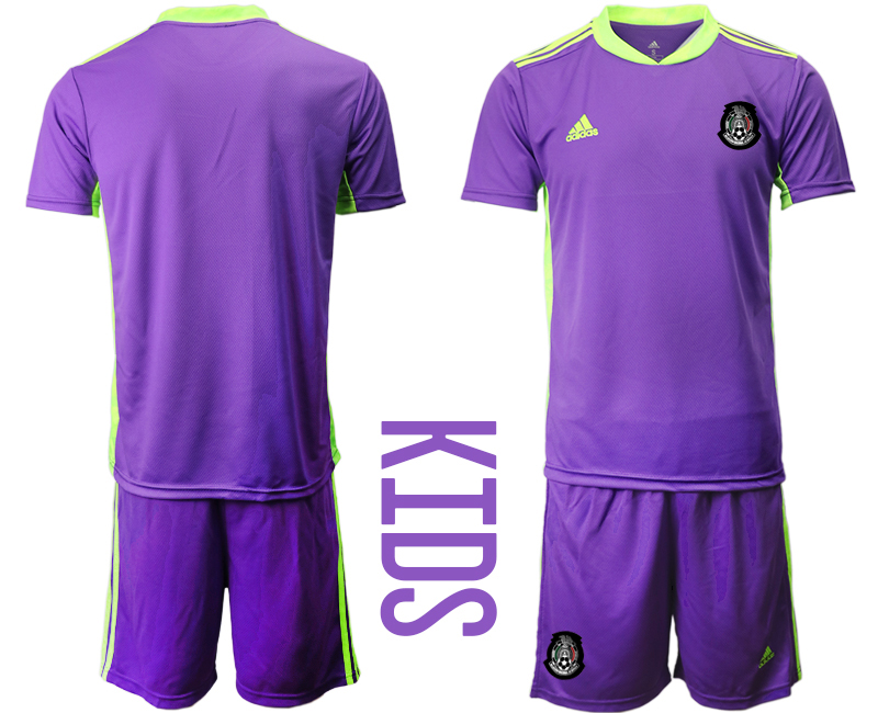 Cheap Youth 2020-2021 Season National team Mexico goalkeeper purple Soccer Jersey